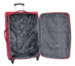 Valise grande taille Alistair - Collection Plume 2.0 - 4 roues - Toile souple - Rouge