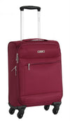 Valise taille cabine 52 cm Alistair - Collection Breeze - 4 roues - Toile souple - Rouge Bordeaux