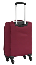 Valise taille cabine 52 cm Alistair - Collection Breeze - 4 roues - Toile souple - Rouge Bordeaux