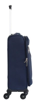 Valise taille cabine 52 cm Alistair - Collection Breeze - 4 roues - Toile souple - Bleu Marine