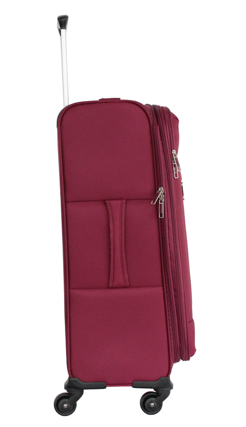 Valise taille moyenne Alistair - Collection Breeze - 4 roues - Toile souple - Rouge Bordeaux