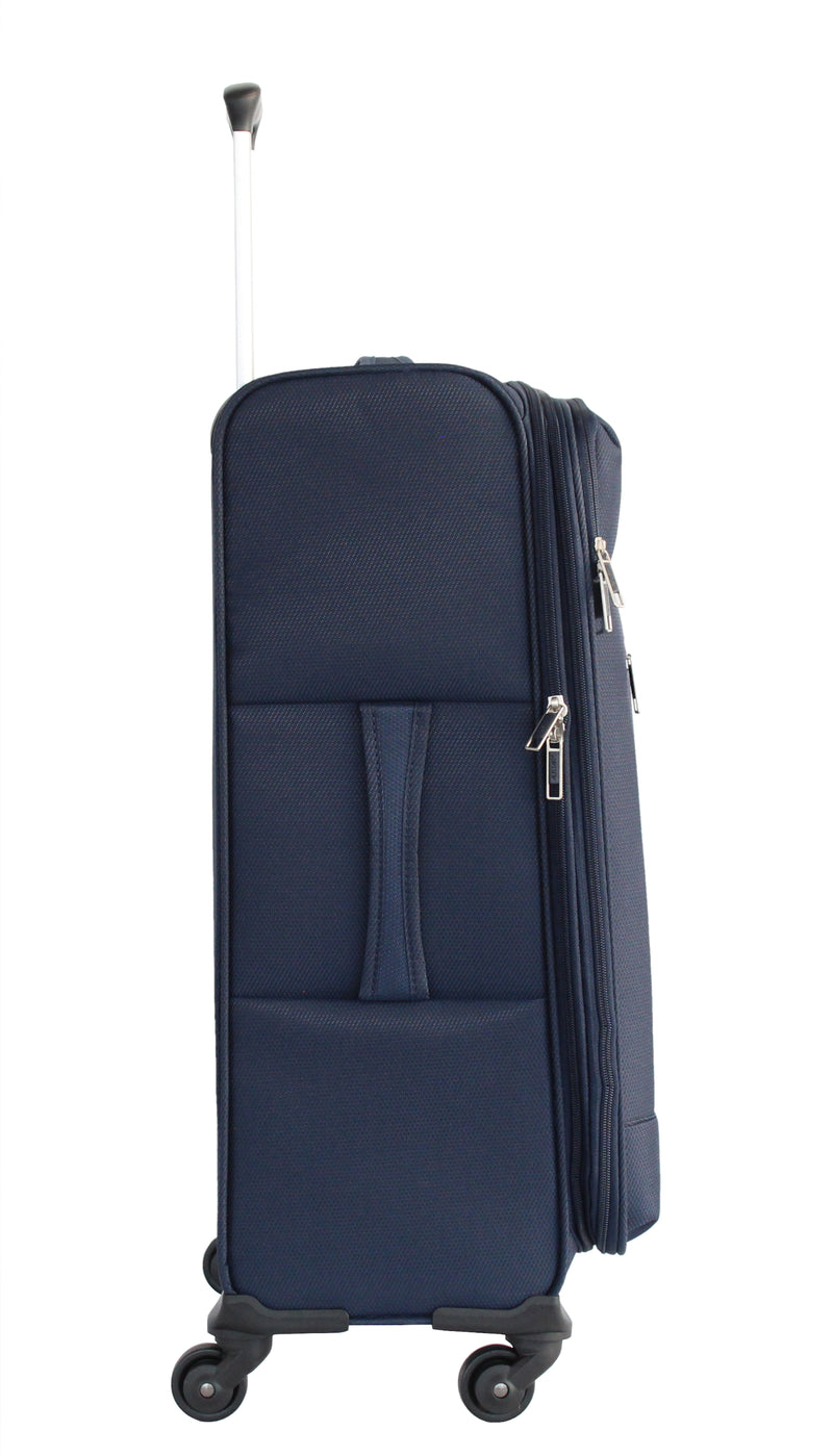 Valise taille moyenne Alistair - Collection Breeze - 4 roues - Toile souple - Bleu Marine