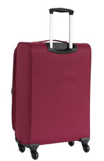 Valise taille moyenne Alistair - Collection Breeze - 4 roues - Toile souple - Rouge Bordeaux