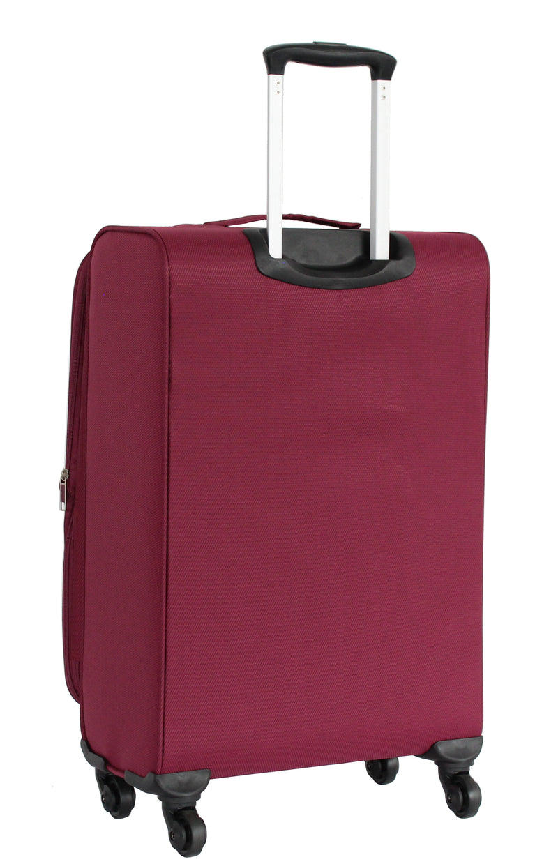 Valise taille moyenne Alistair - Collection Breeze - 4 roues - Toile souple - Rouge Bordeaux
