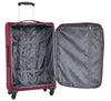 Valise taille moyenne Alistair - Collection Breeze - 4 roues - Toile souple - Rouge Bordeaux