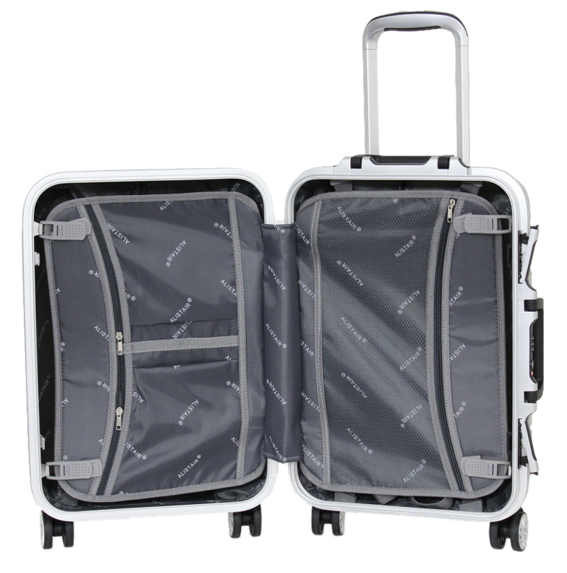 Valise cabine Alistair - Collection Infinity - 4 roues - ABS ultra résistant - Silver