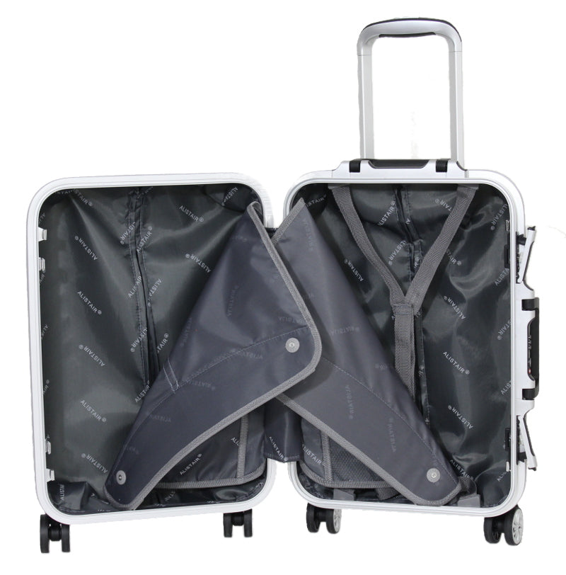 Valise cabine Alistair - Collection Infinity - 4 roues - ABS ultra résistant - Silver