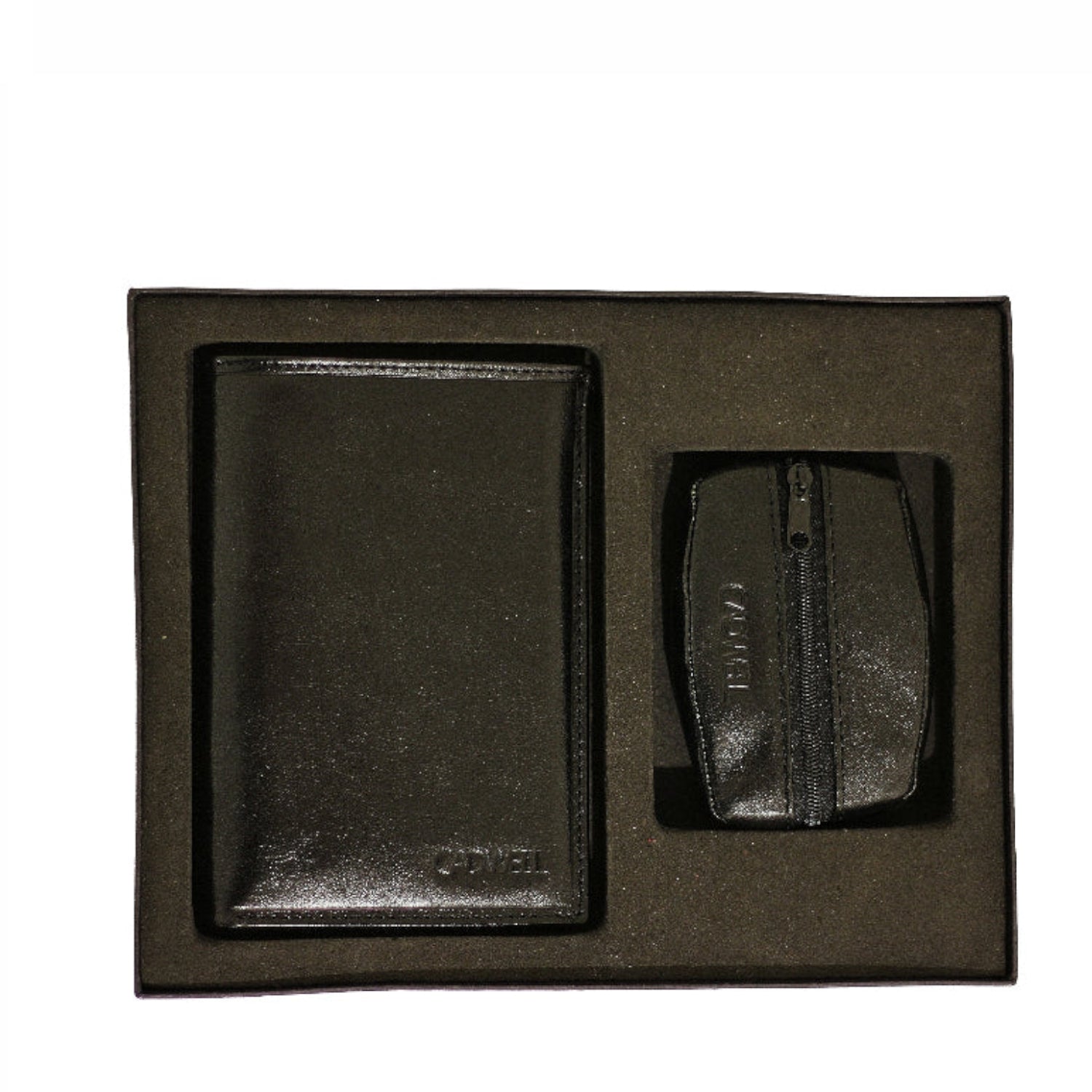 Coffret Cadwell Portefeuille + Porte monnaie Noir