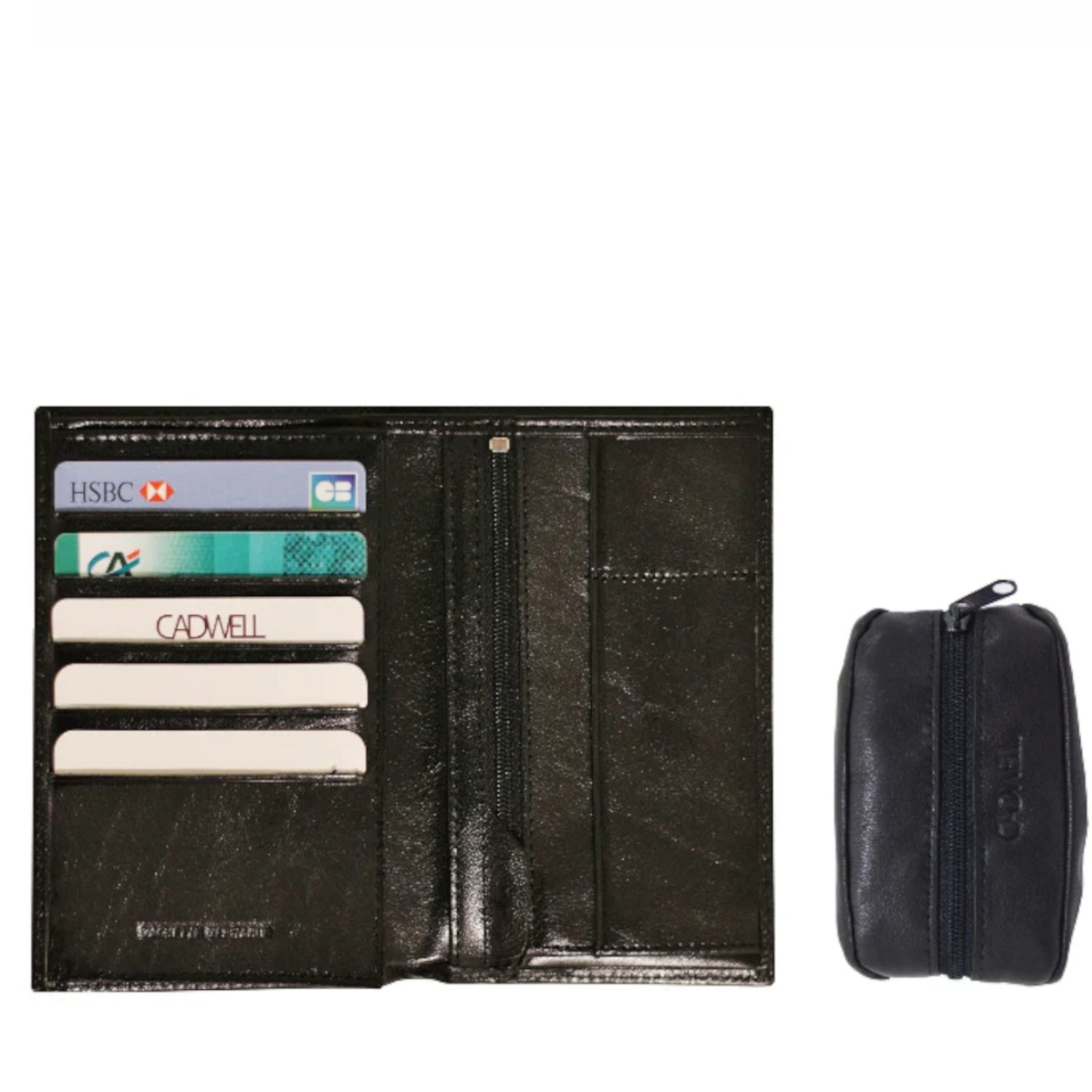 Coffret Cadwell Portefeuille + Porte monnaie Noir
