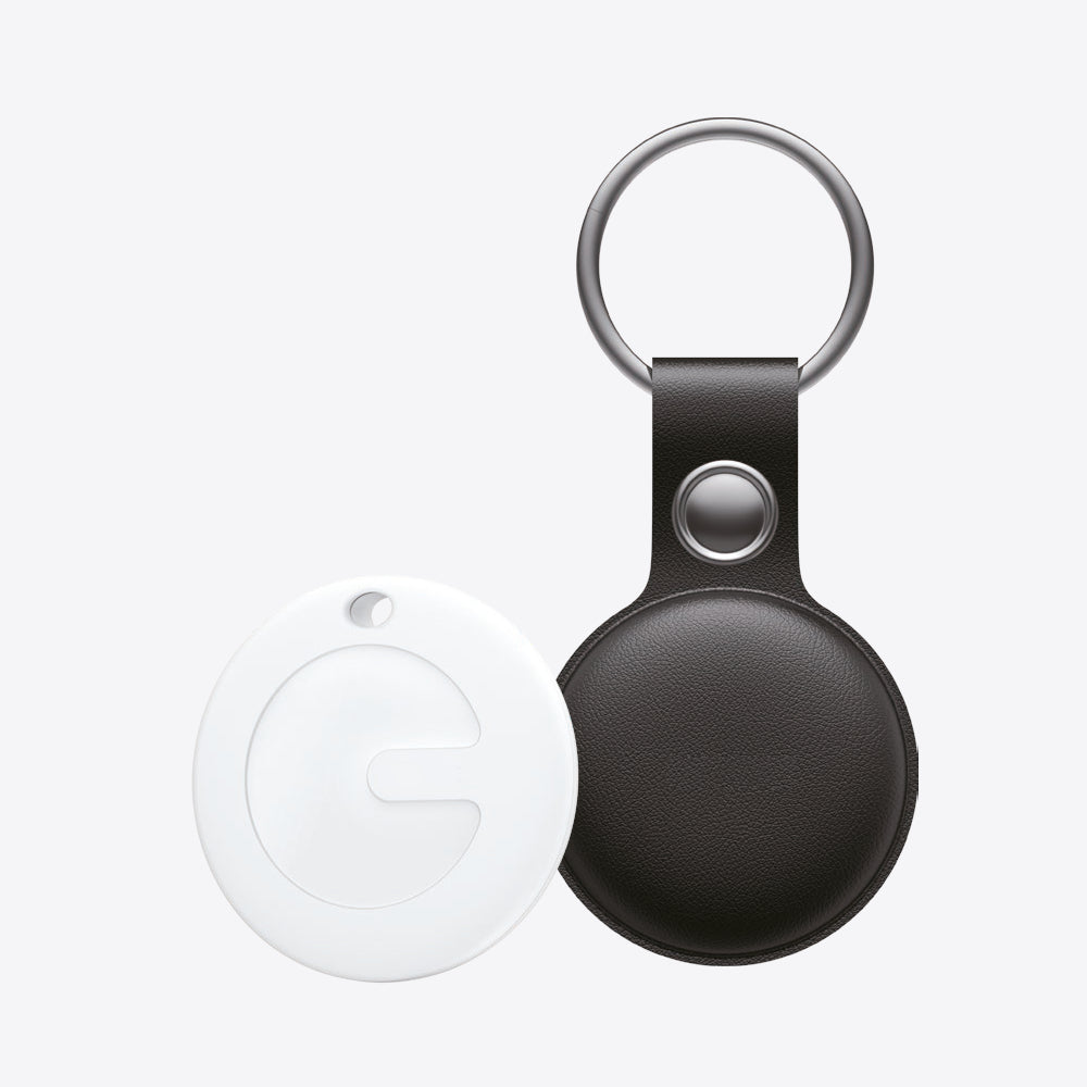 DualTag (Apple/Google) Porte-clé en cuir