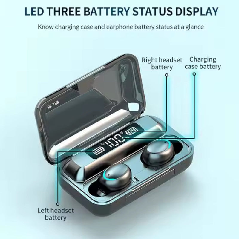 Ecouteur sans fil HD avec affichage digitale de la batterie personnalisable