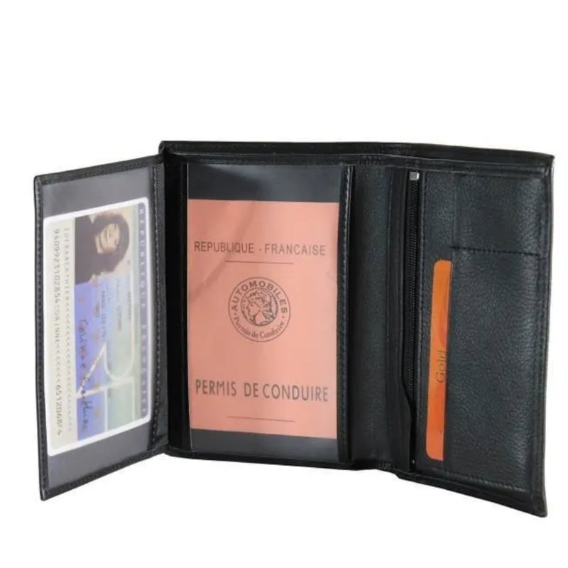 Portefeuille homme en cuir - 100% cuir de Vachette - 2 volets - CADWELL - Marque française - Expédié et garantie 2 ans en France