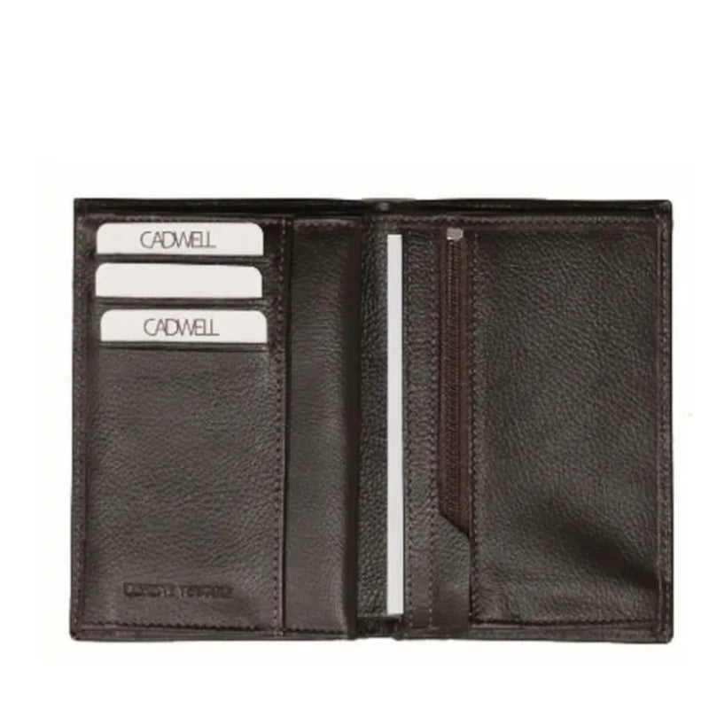 Portefeuille homme en cuir - 100% cuir de Vachette - 3 volets - CADWELL - Marque française - Expédié et garantie 2 ans en France