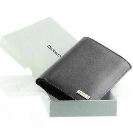 Portefeuille homme cuir noir - ELEPHANT D'OR - N1335 - Fermeture zippée - 10 emplacements pour cartes