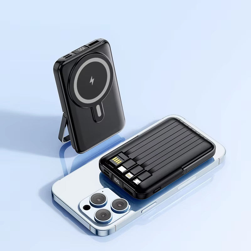 Powerbank magsafe et avec 3 cables d'alimentation personnalisable