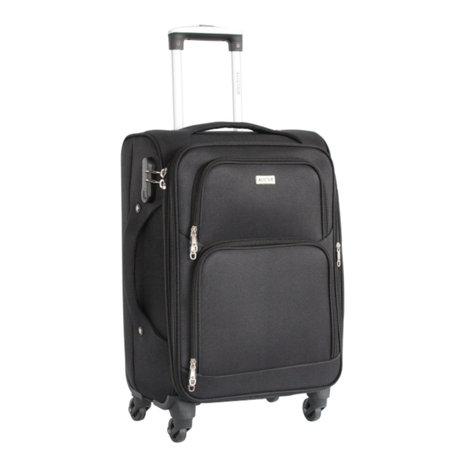 Valise cabine Alistair - Collection Plume 2.0 - 4 roues - Toile souple  - Noir