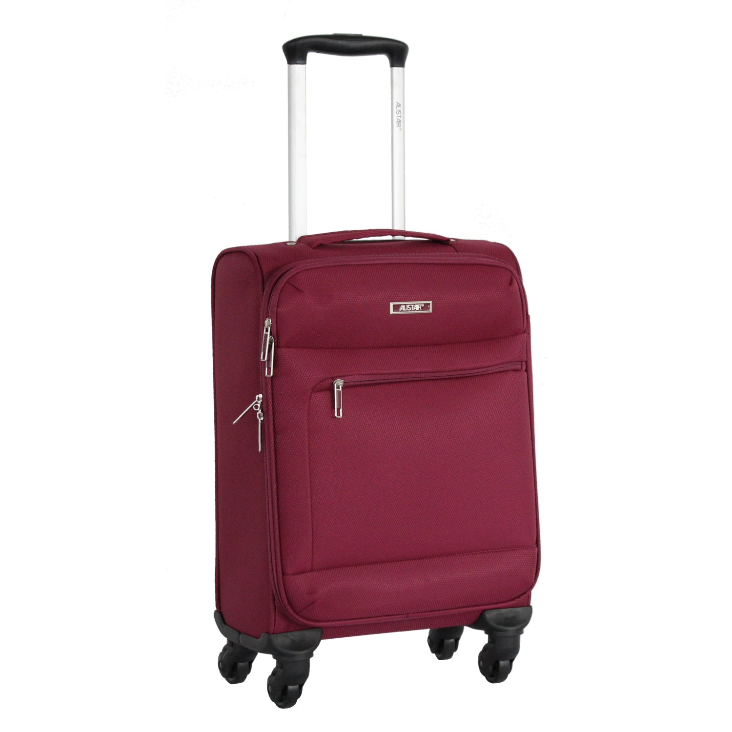 Valise taille cabine 52 cm Alistair - Collection Breeze - 4 roues - Toile souple - Rouge Bordeaux