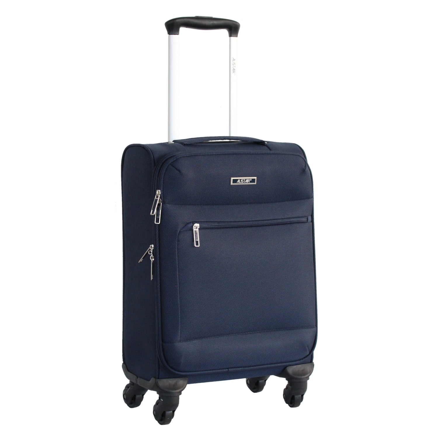 Valise taille cabine 52 cm Alistair - Collection Breeze - 4 roues - Toile souple - Bleu Marine