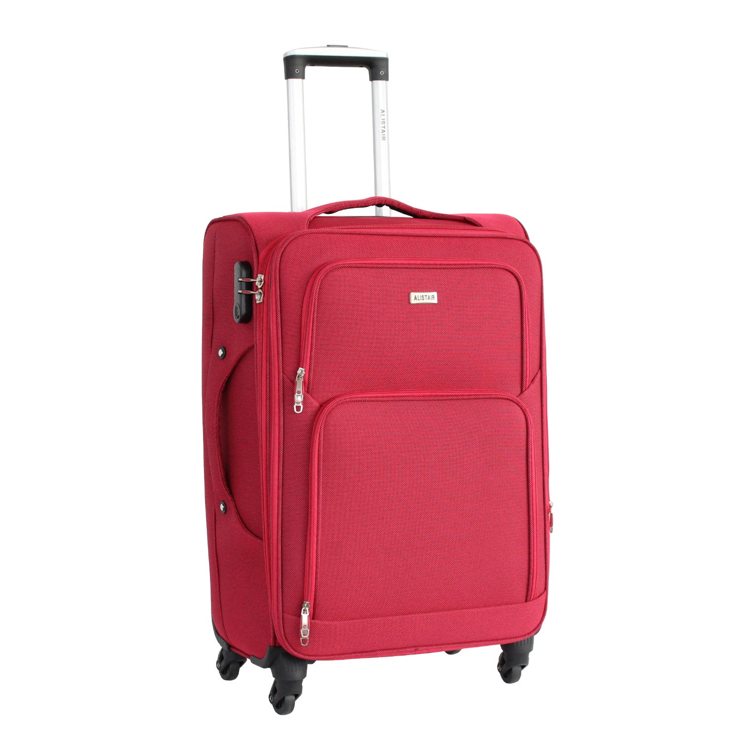 Valise taille moyenne Alistair - Collection Plume 2.0 - 4 roues - Toile souple  - Rouge