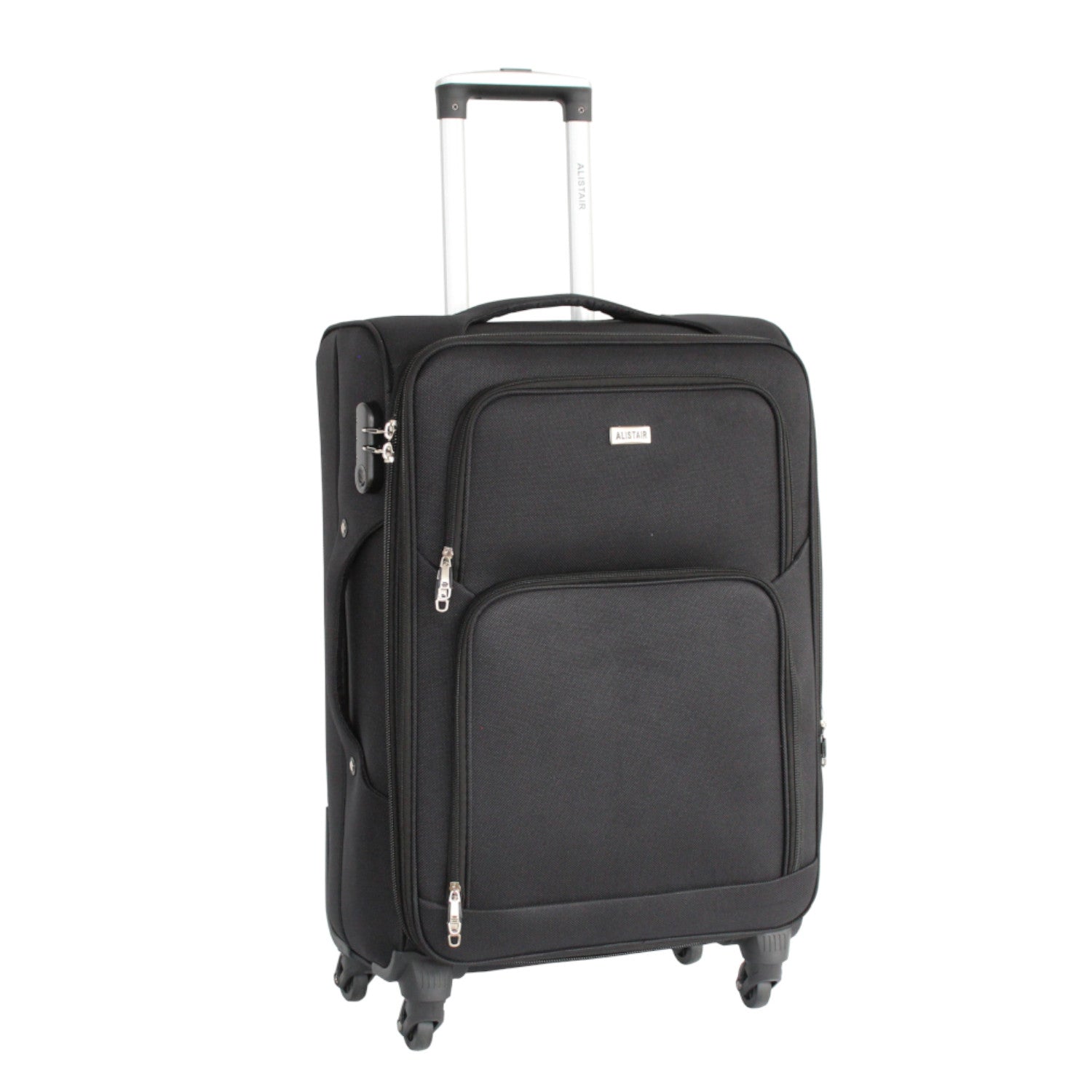 Valise taille moyenne Alistair - Collection Plume 2.0 - 4 roues - Toile souple  - Noir