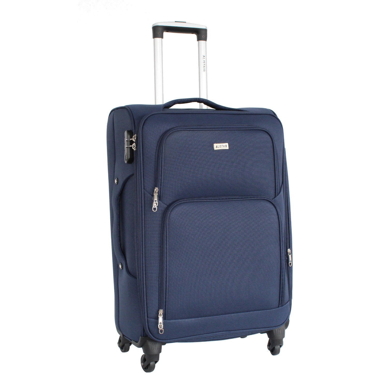 Valise taille moyenne Alistair - Collection Plume 2.0 - 4 roues - Toile souple  - Bleu
