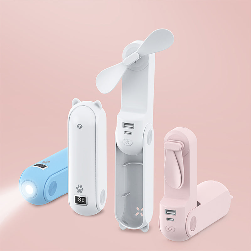 Ventilateur et lampe torche ultra compact avec cordon personnalisable