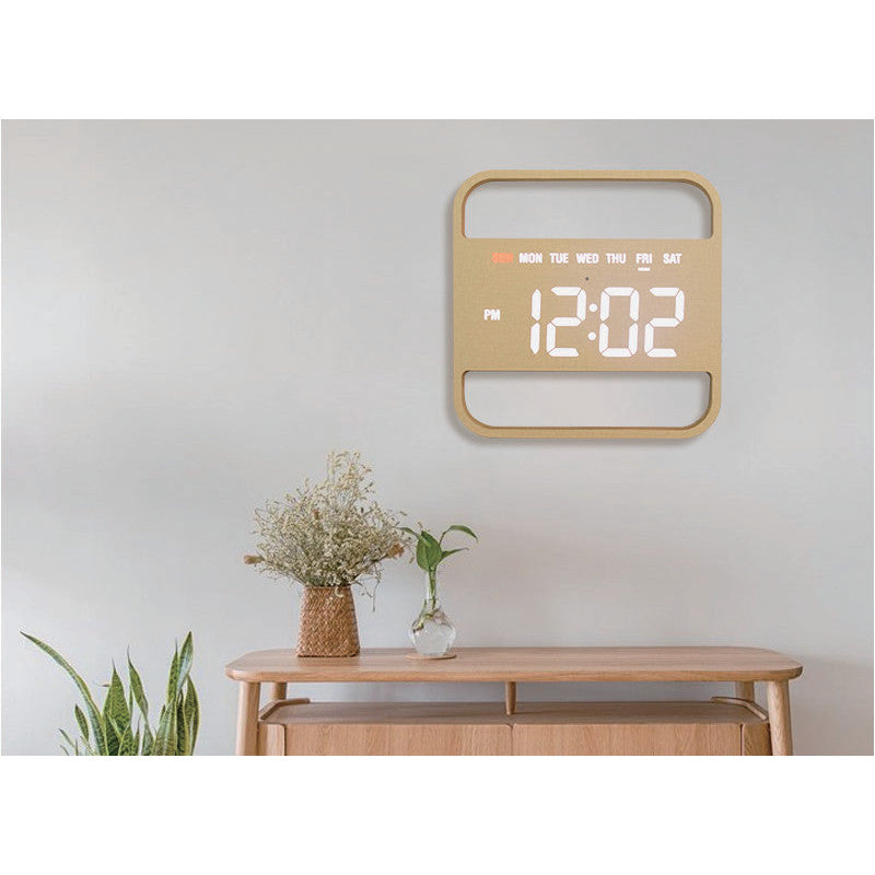 Wooden LED Wall Clock personnalisable