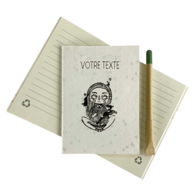 Carnet de note à planter + stylo bille