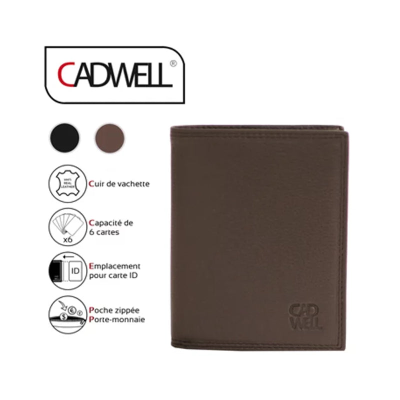 Portefeuille Homme Cadwell - 100 % Cuir De Vachette Souple