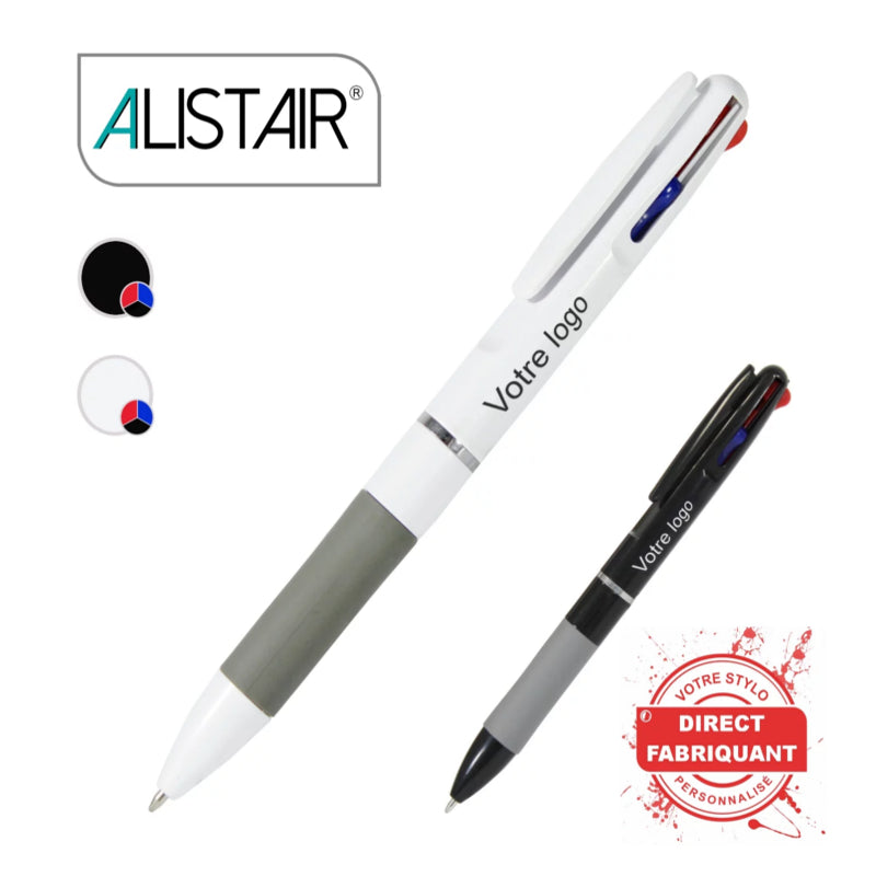Stylo 3 Couleurs Corps Et Clip Plastique - Direct Fabricant