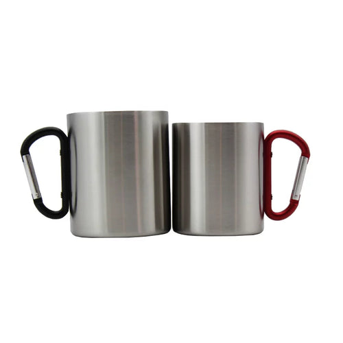 Tasse en inox avec mousqueton